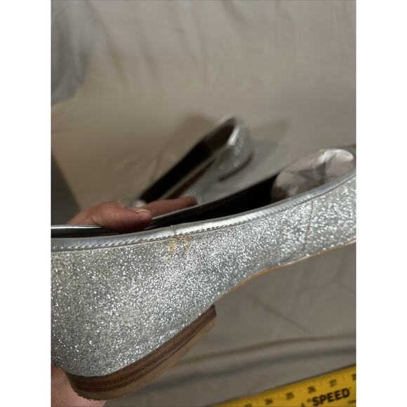 Ros Hommerson Odelle Silver Glitter Ballet Flats Flexble Womans Size 11.5 W/Box - Picture 13 of 16